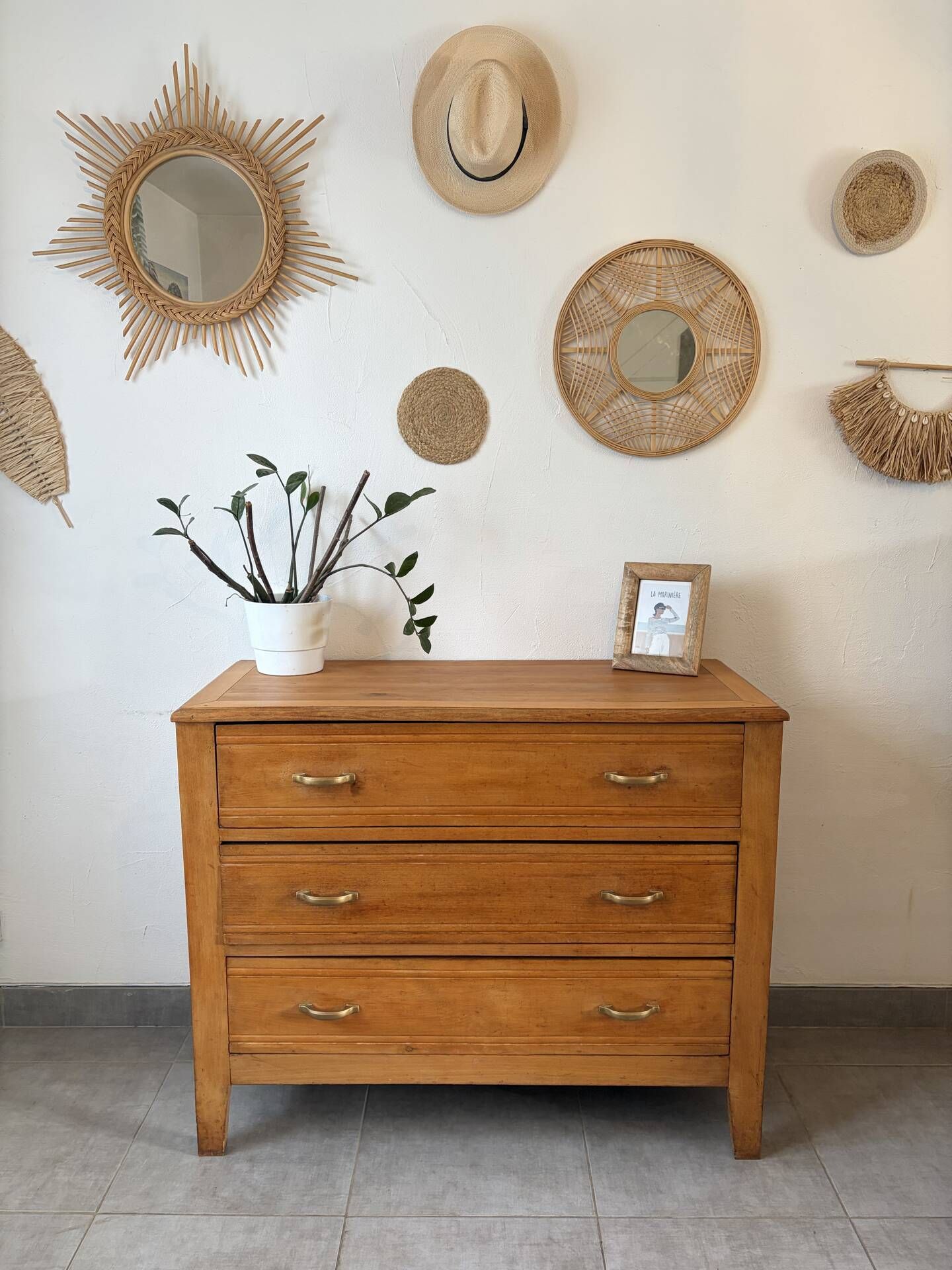 Commode vintage en chêne des années 60