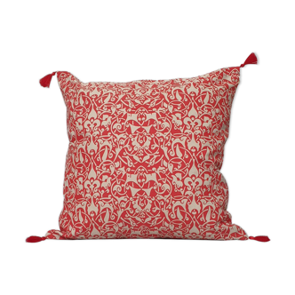 Etnik cushion cover beige / atomic red - 50 x 50