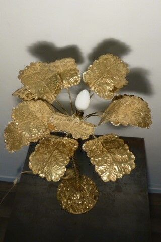 Palm lamp, brass heron 1960