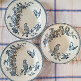 Assiettes creuses Longwy en terre de fer