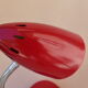 Vintage 80s metal red desk lamp with articulated arm
