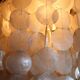 Large chandelier of the 60s/70s mother-of-pearl stamps
