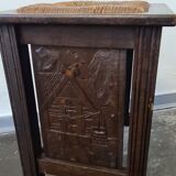 Vintage oak stools made in Worpswede Germany