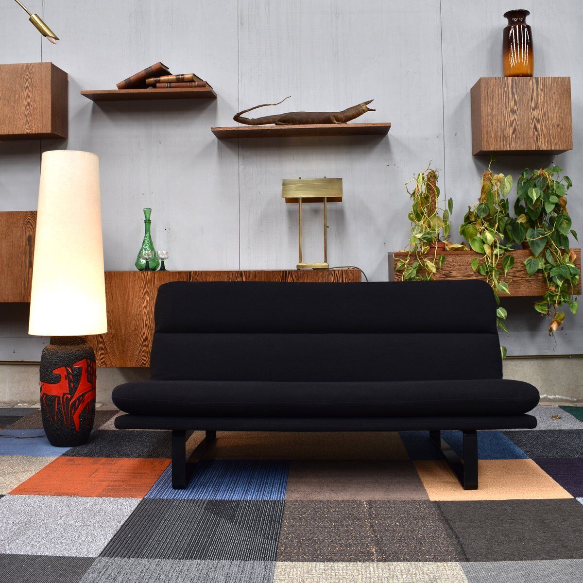 Vintage German ceramic floor lamp from Scheurich, 1970s