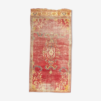 Tapis ancien Smyrne turc 236x466 cm