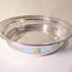 Large openwork basket in silver metal