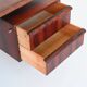 Danish floating writing desk in rosewood and chrome Denmark 1960
