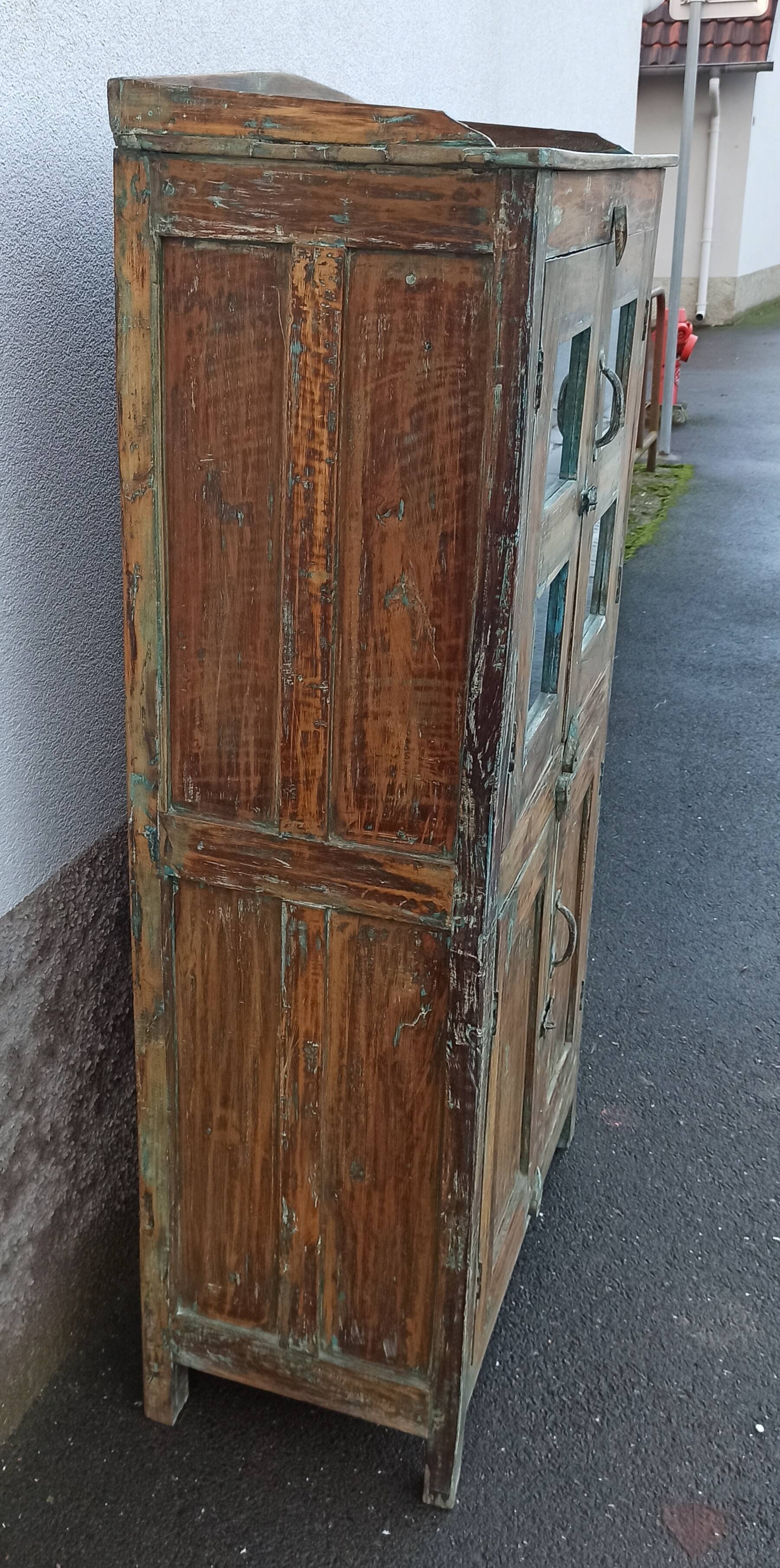 Old wooden cabinet with 4 doors