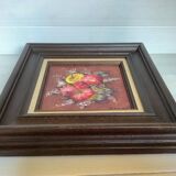 Bouquet of flowers oil on canvas painting Rabaey