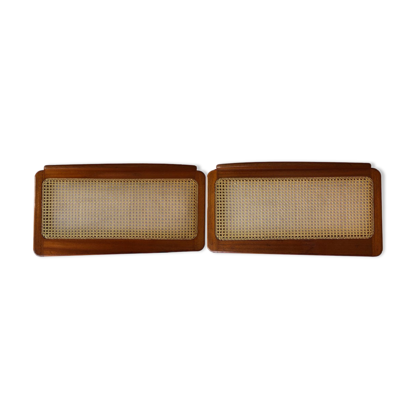 Vintage rattan canning headboard
