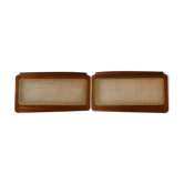 Vintage rattan canning headboard