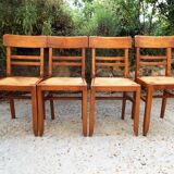 4 chaises paillées