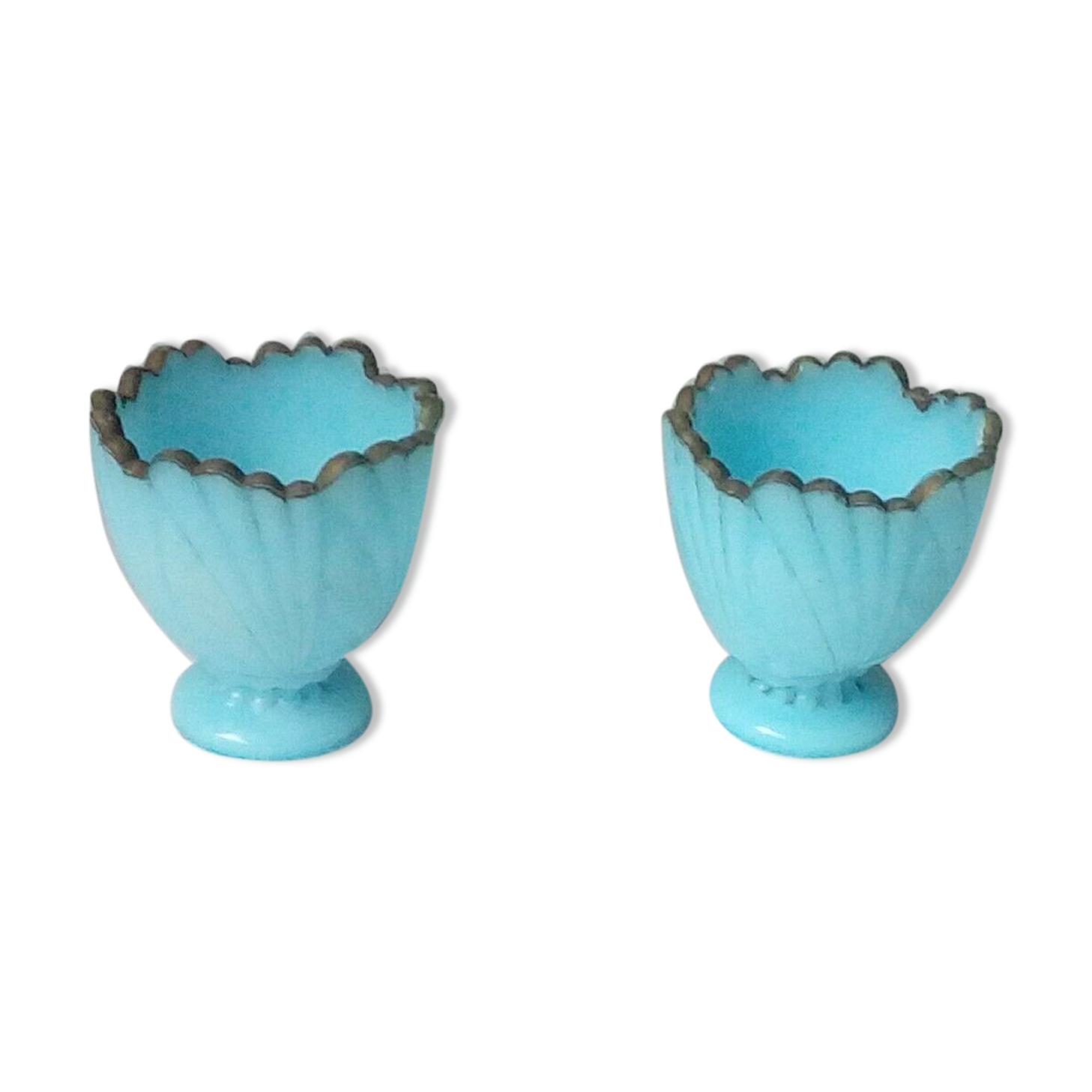 2 opaline coquetiers from foire epoque art nouveau