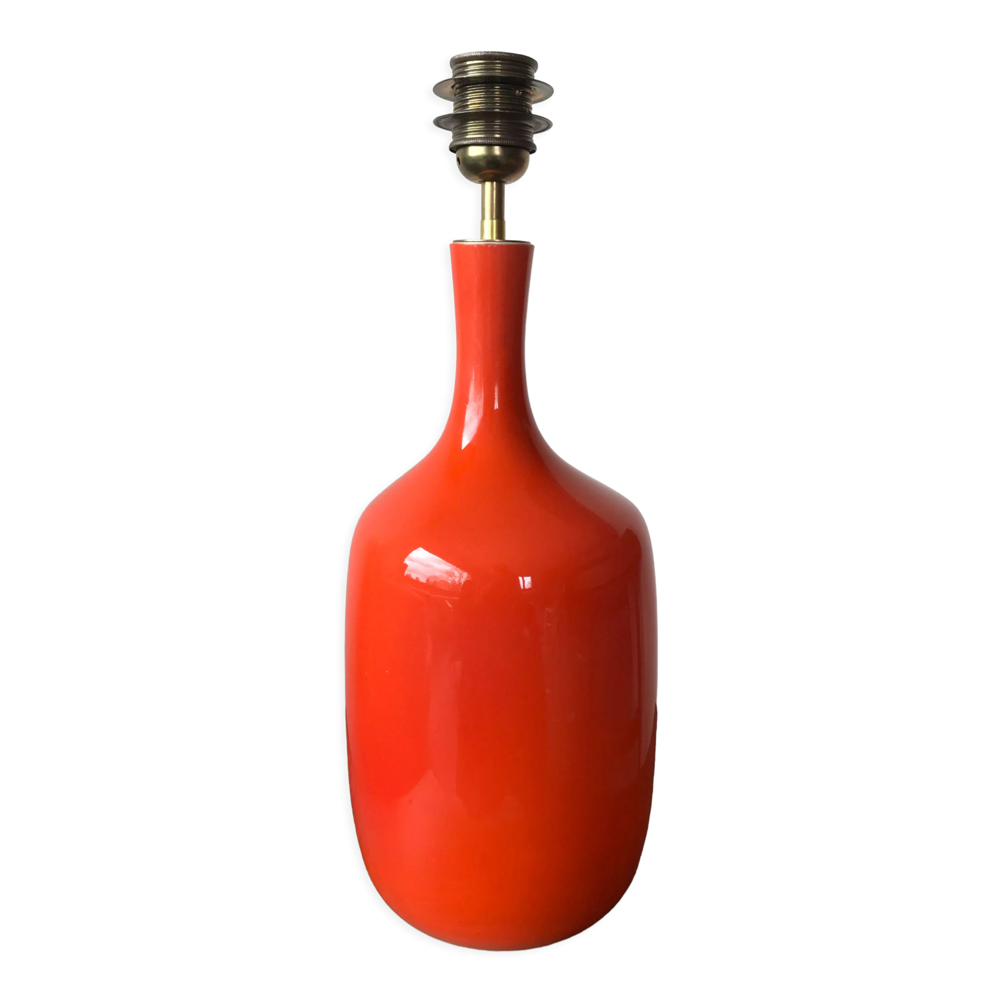 Lampe en céramique orange