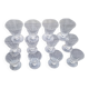Set of conical glasses for 4 people, cut crystal with 9 flat ribs
