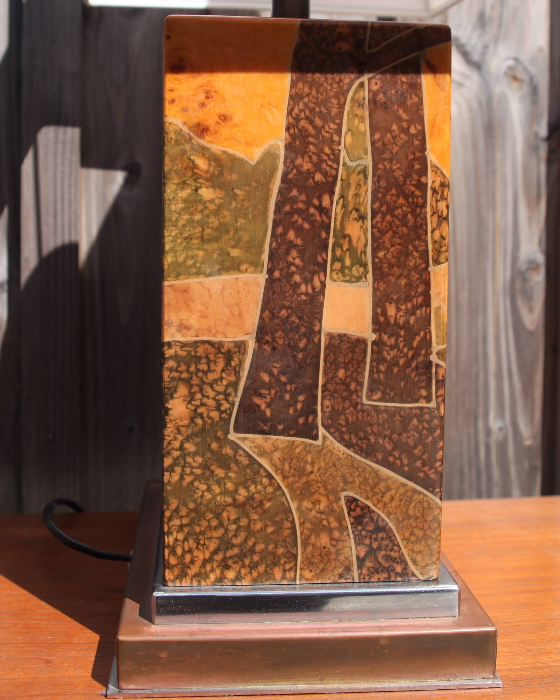 Resin lamp by Jean Claude Mahey