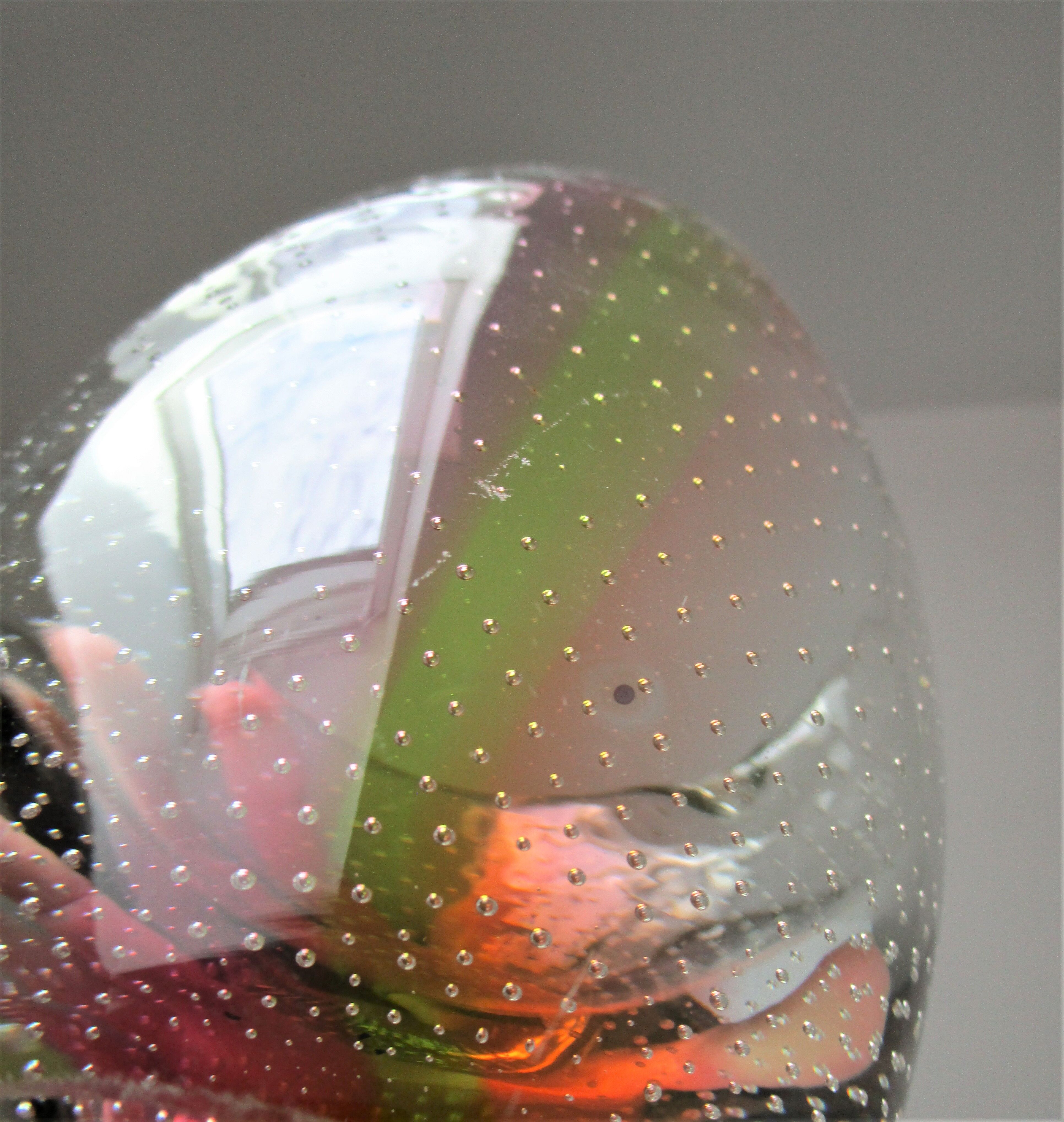Murano bubble glass vase 70s