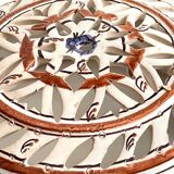 Handcrafted ceramic wall light blue centre