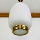 Scandinavian suspension Kina by Bent Karlby for Lyfa 1960 opaline brass