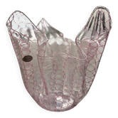 Murano glass vase (handkerchief) with a pink net pattern.