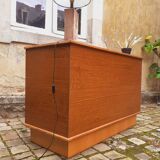 Comptoir de magasin vintage année 60 en chêne