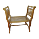 Gilded wood cane bench