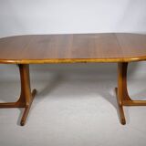 Scandinavian Solid Wood Teak Dining Table 1960s