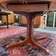 Baumann round teak table, vintage 1970s, Roche Bobois