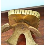 Bougeoir brutaliste en laiton