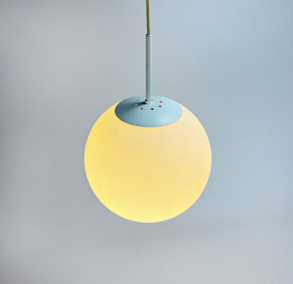 Lampe Bol suspendue du milieu du siècle par Glashutte Limburg, années 1970