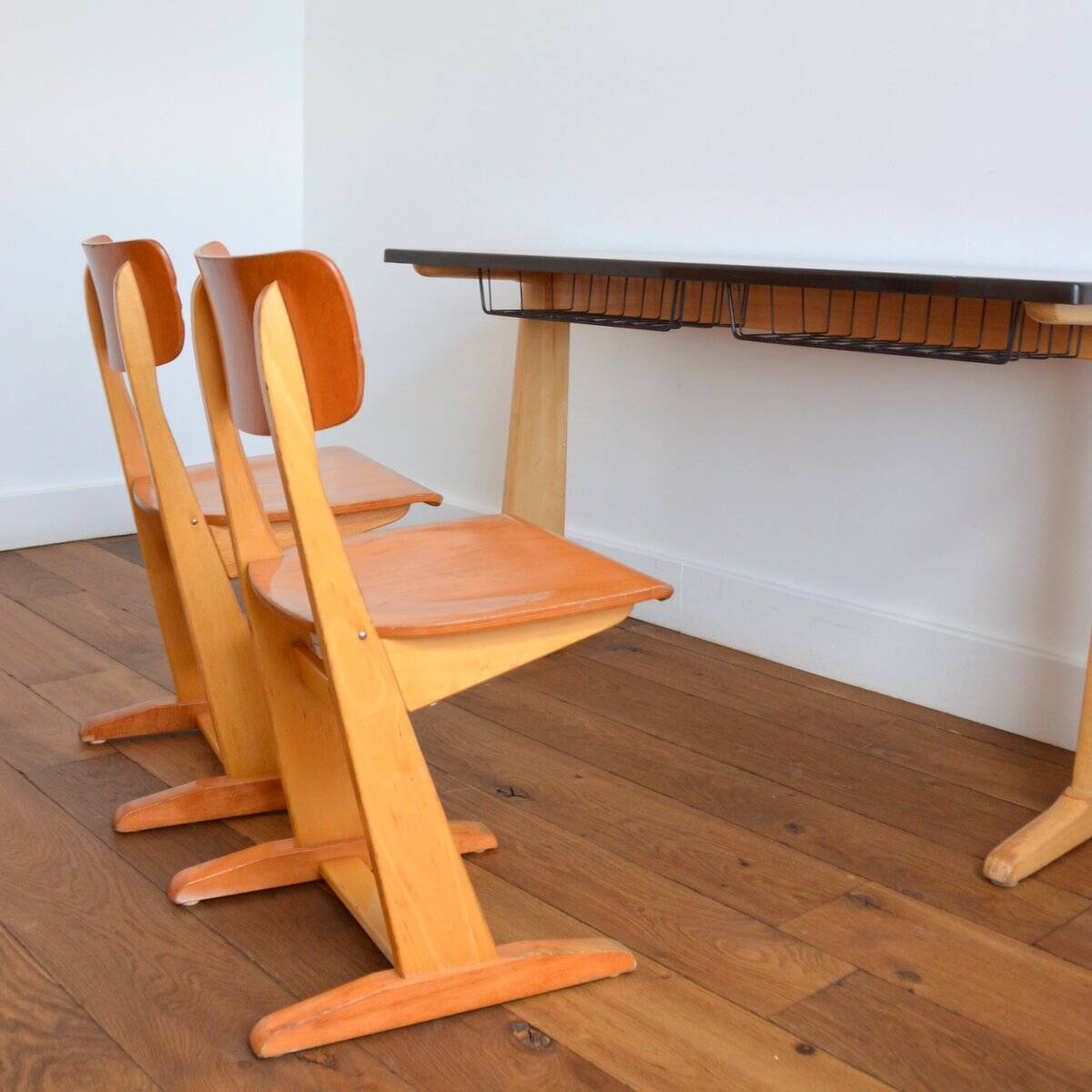 Casala desk set + 2 chairs 1950s