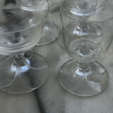 Set of Lalique stemmed glasses