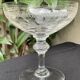 6 guilloché crystal champagne glasses – Art Nouveau