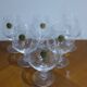 Very Pretty Set of 6 Arques Crystal Cognac and Brandy Glasses