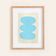 Abstract painting 30x40 light blue illustration signed Eawy