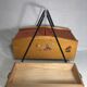 A worker sewing old wood + handle & black decoration vintage metal feet