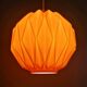 Vintage suspension in orange opaline, 1970