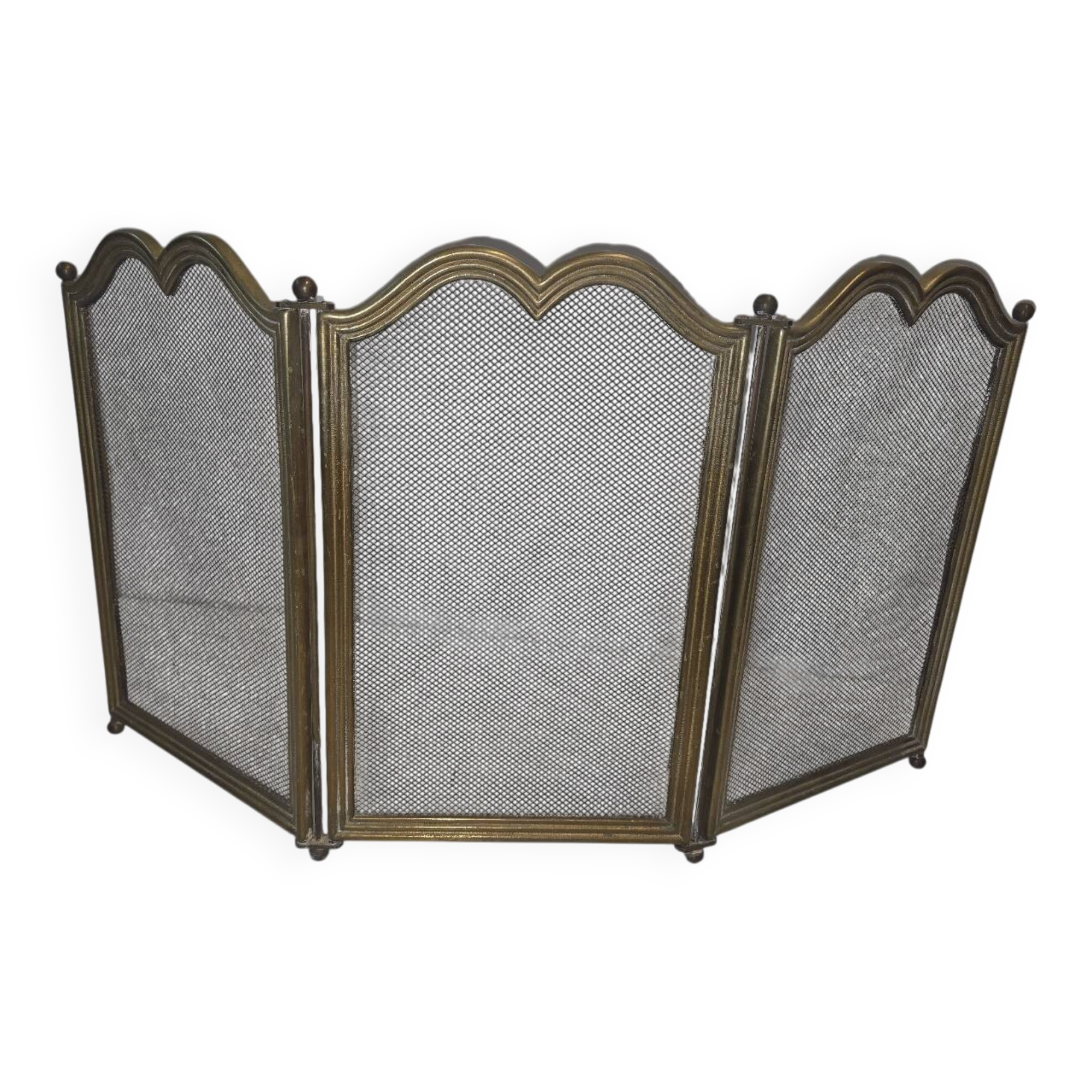 Small brass fire screen/fireplace screen