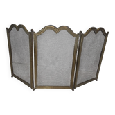 Small brass fire screen/fireplace screen