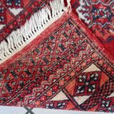 Vintage afghan Ersari handmade carpet 62cm x 88cm 1970s