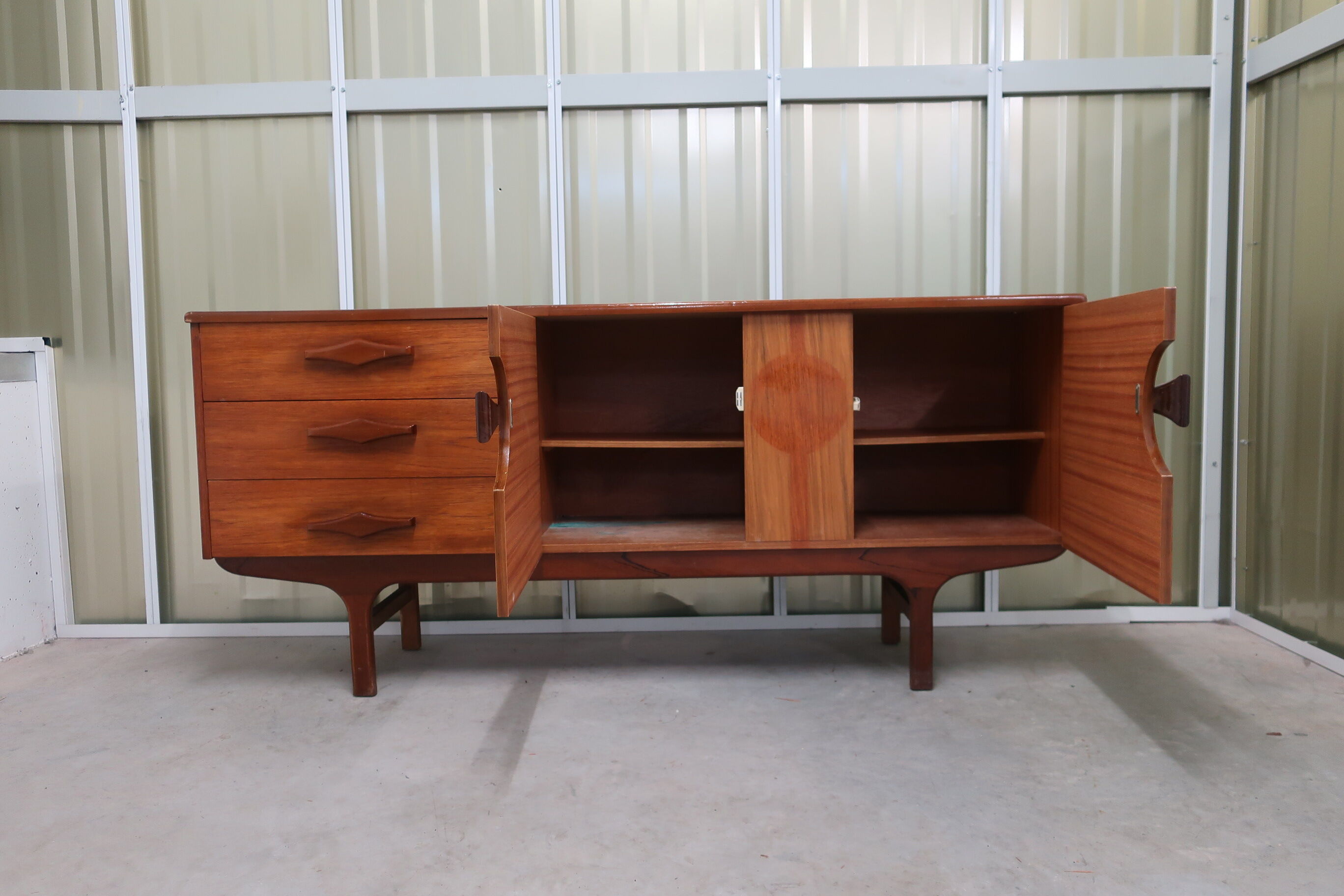 Atypical sideboard 1960s teak