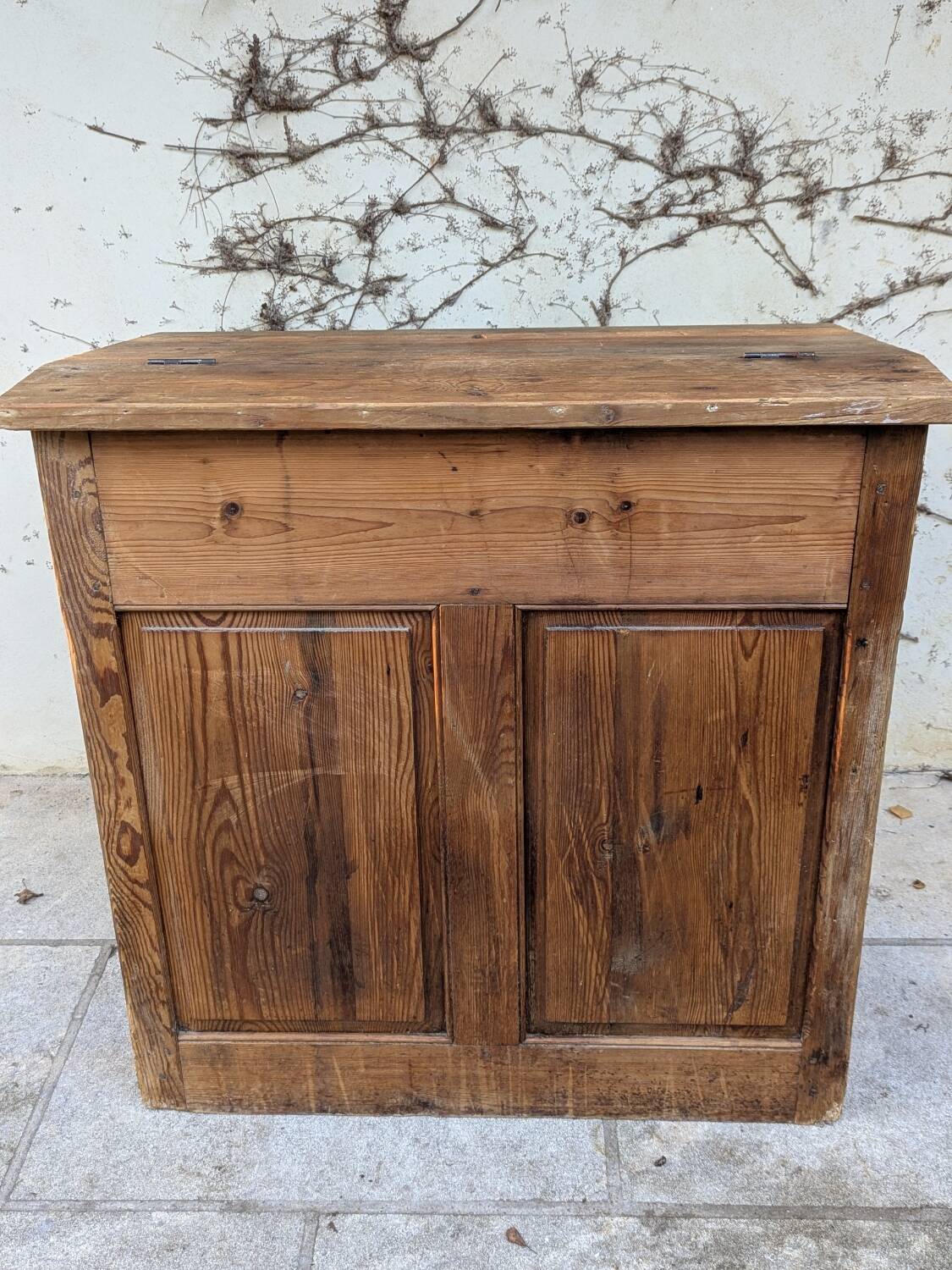 School desk with storage