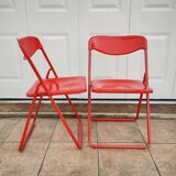Pair of Italian folding chairs