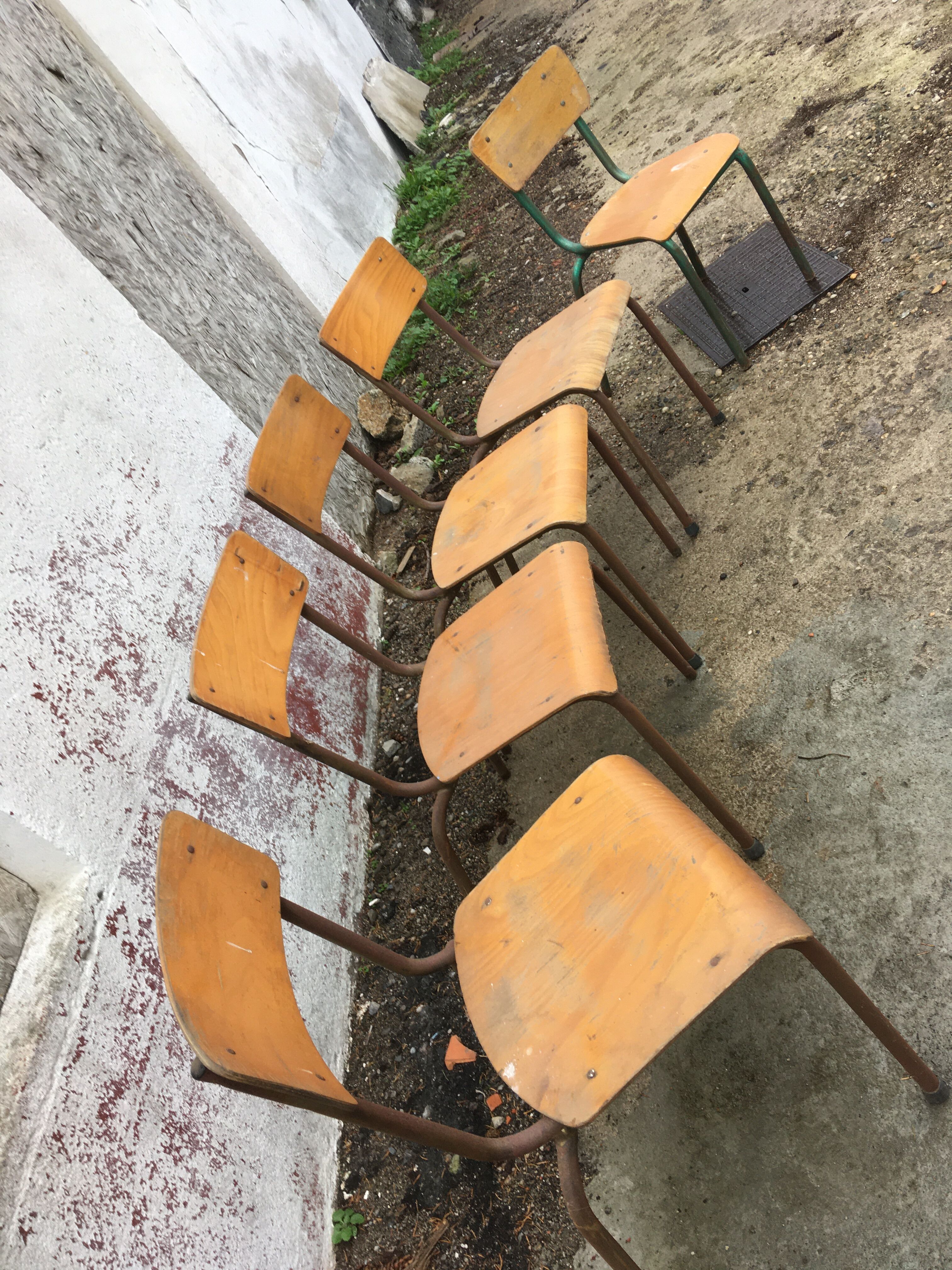 Old vintage school chairs Mullca 511