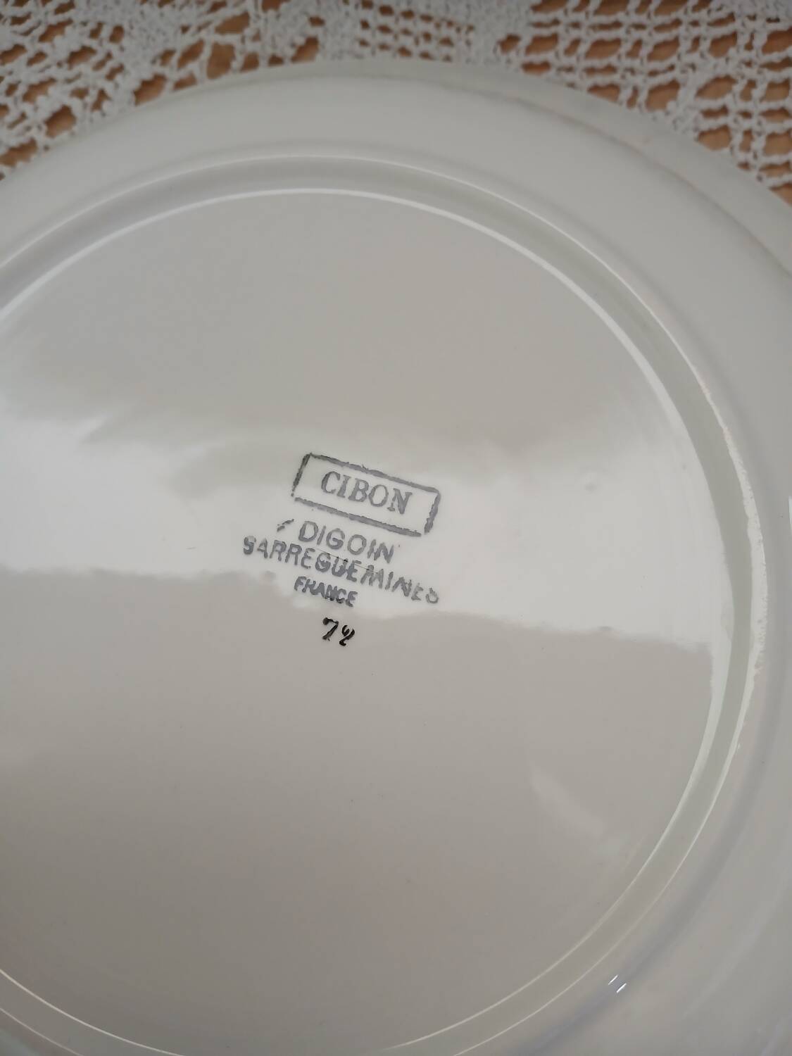 2 old dishes Digoin and Sarreguemines