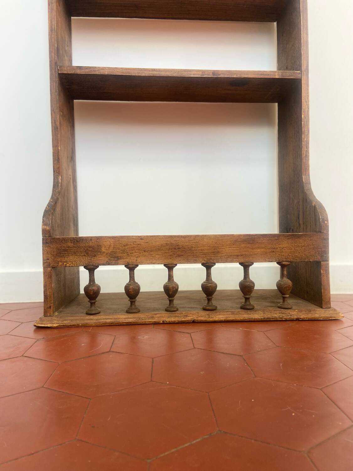 Old wooden wall shelf