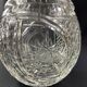 Large covered pear-shaped jar in Bohemian cut crystal
