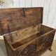 18th-century oak chest with Gothic decoration