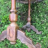 Solid teak oval table