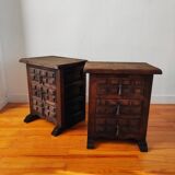 Pair of 1950s Brutalist bedside tables